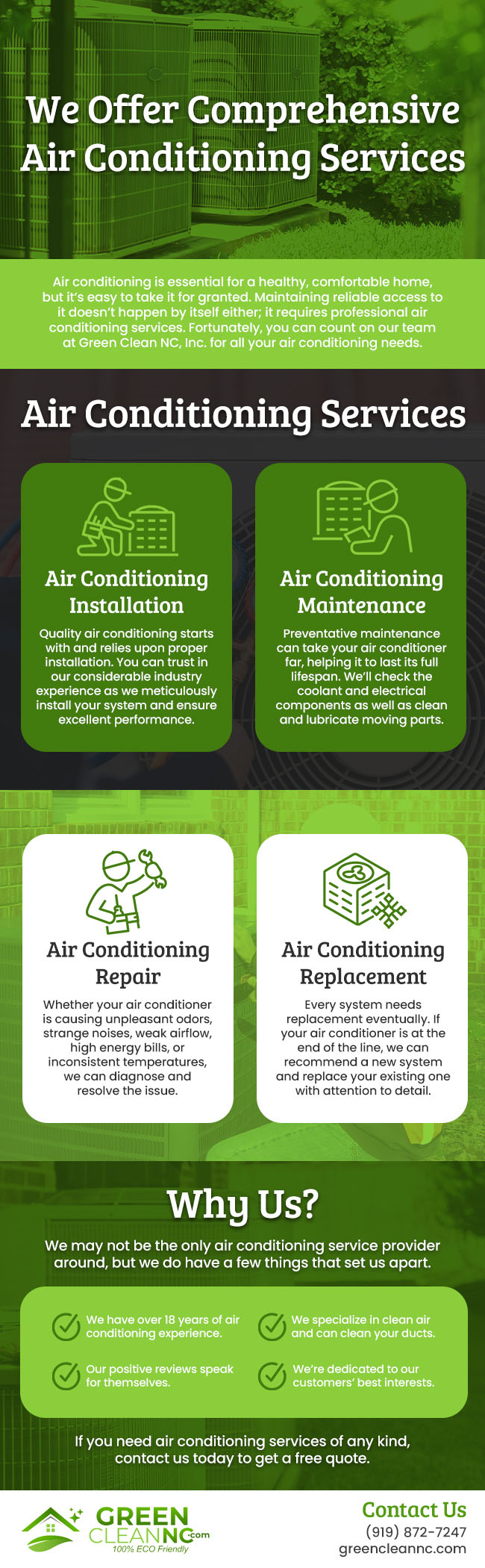 We Offer Comprehensive Air Conditioning Services